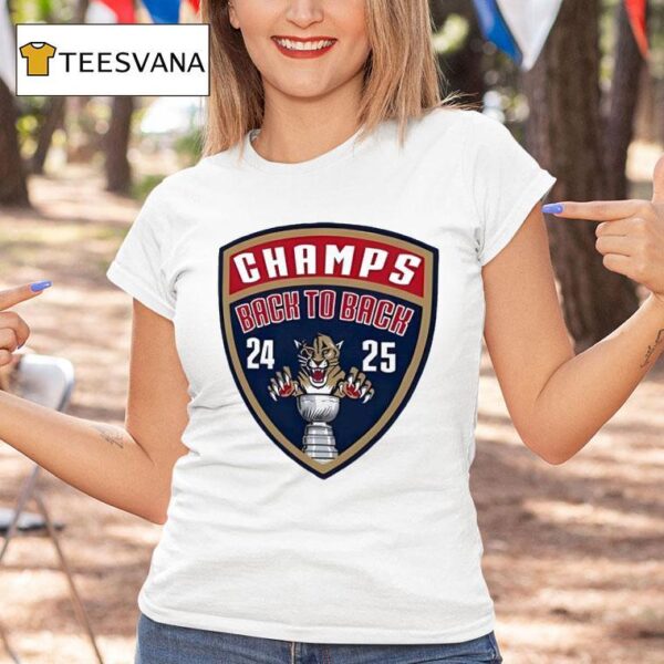 Florida Hockey Champs Back To Back Logo T Shirt