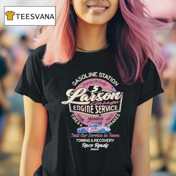 Gasoline Station Larson Garage Engine Service T Shirt