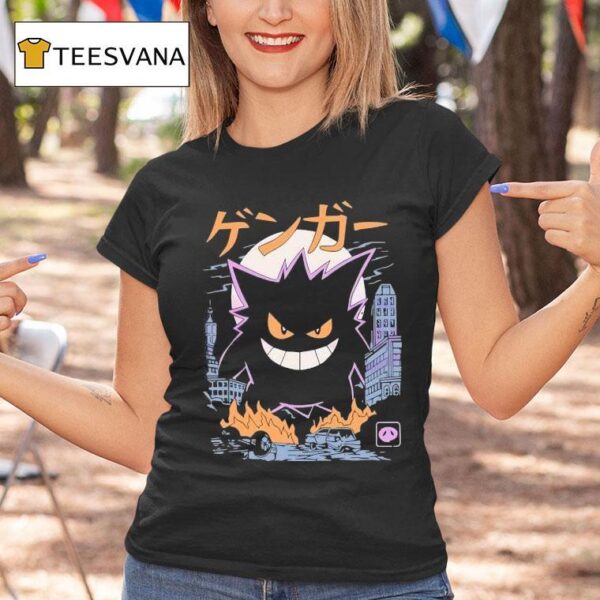 Gengar Dark Ghost Kaiju Pokemon Japanese Anime T Shirt