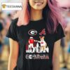 Georgia City Skyline Georgia Bulldogs And Atlanta Braves Mascots T Shirt