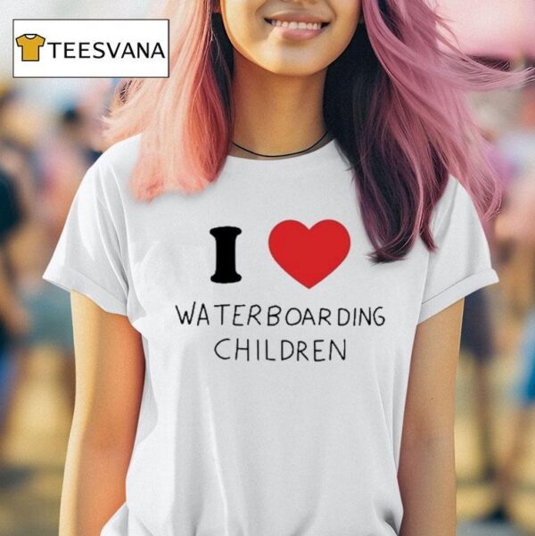I Love Waterboarding Children T Shirt