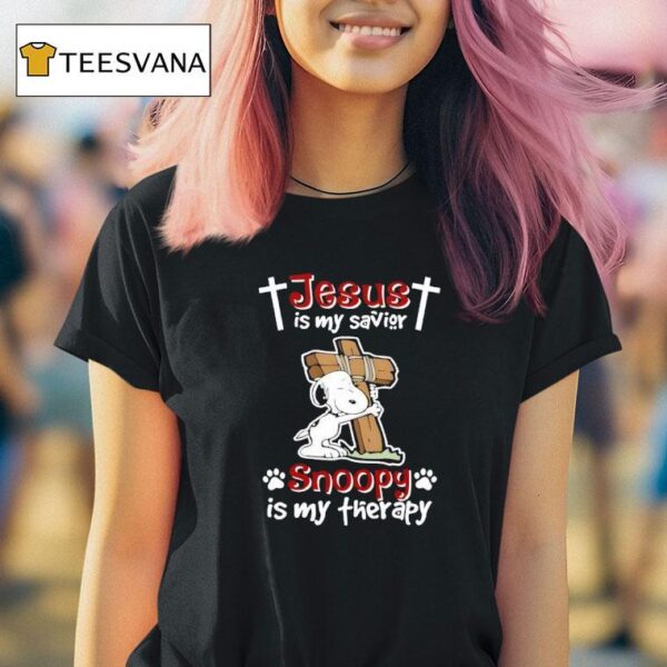 Jesus Is My Savior Snoopy Is My Therapy Peanuts T Shirt