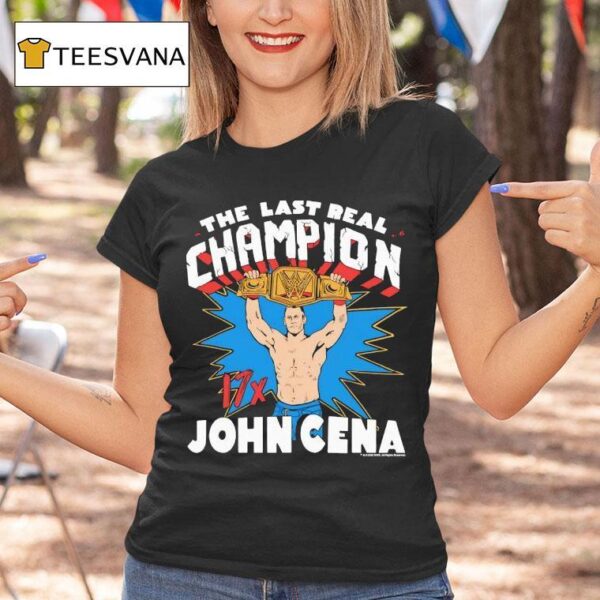 John Cena The Last Real Champion Wwe X Cartoon T Shirt