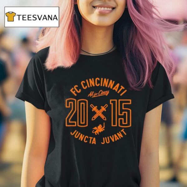 Juncta Juvant Fc Cincinnati Circle Logo T Shirt
