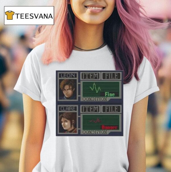 Leon Item File Claire Item File Condition T Shirt
