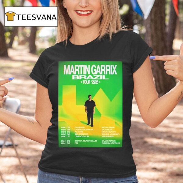 Martin Garrix Brazil Tour Dates T Shirt