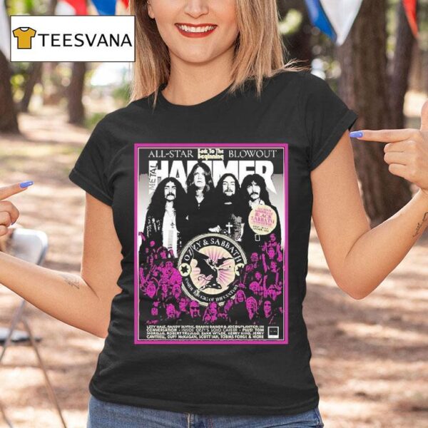 Metal Hammer Featuring Ozzy Osbourne And Black Sabbath For All Star Blowout Back To The Beginning Interview T Shirt