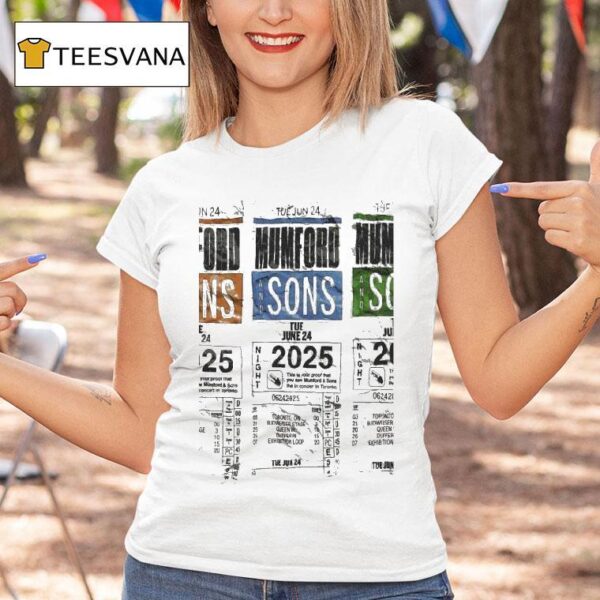 Mumford Sons June Budweiser Stage In Toronto On T Shirt