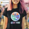 New York Mets X New York Rangers X New York Jets Team Logo T Shirt