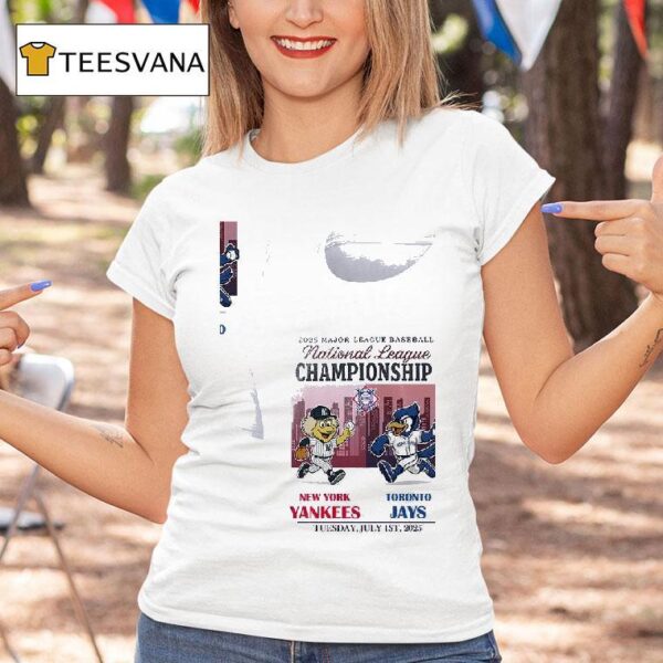 New York Yankees Vs Toronto Blue Jays Mlb National Championship Mascots T Shirt