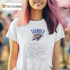 Oklahoma City Thunder Dear Dad Thank You For Teaching Me To Be A Good Fan Local And Supportive T Shirt