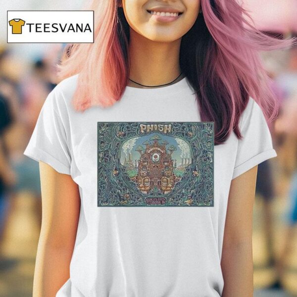 Phish Live Show In Pittsburgh Pa On June Featuring Fantasy Tree Castle And Industrial Vine Frame T Shirt
