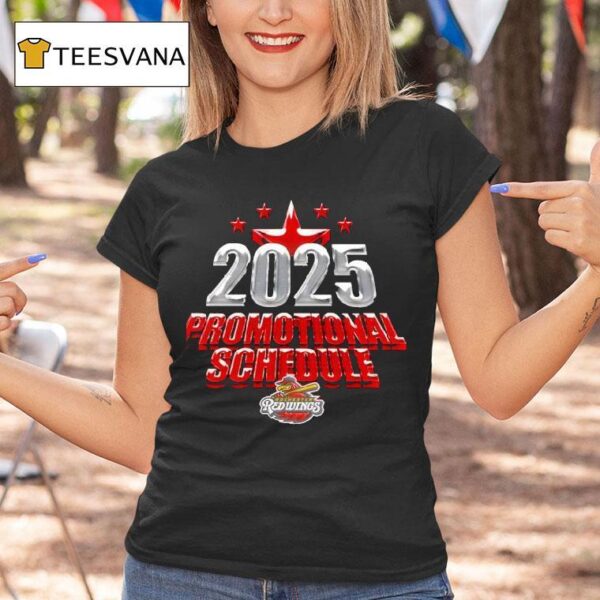 Rochester Red Wings Promotional Schedule T Shirt