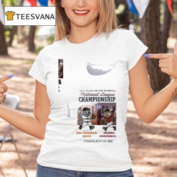 San Francisco Giants Vs Arizona Diamondbacks Mlb National Championship Mascots T Shirt