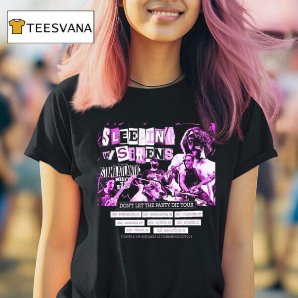 Sleeping With Sirens Don T Let The Party Die Tour Dates T Shirt