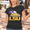 Snoopy And Woodstock The Peanuts Driving Car Lsu Tigers T Shirt