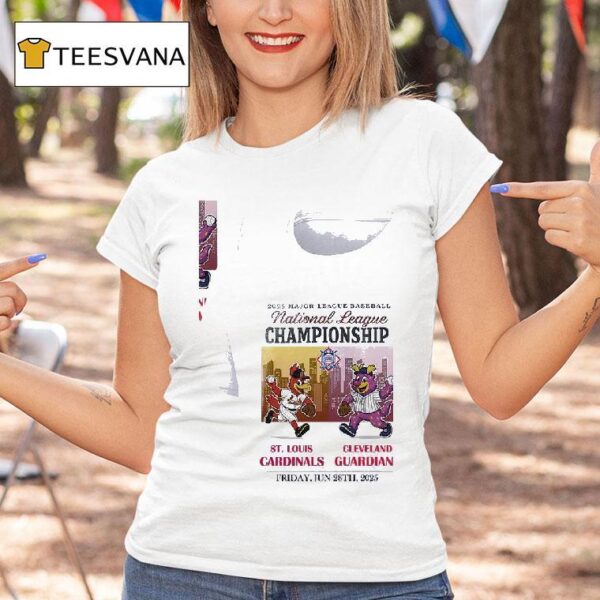St Louis Cardinals Vs Cleveland Guardians Mlb National League Championship Masco T Shirt