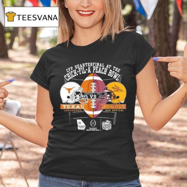 Texas Longhorns Vs Arizona State Sun Devils Peach Bowl T Shirt