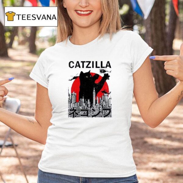 The Catzilla Monster Funny Gift For Christmas Family T Shirt