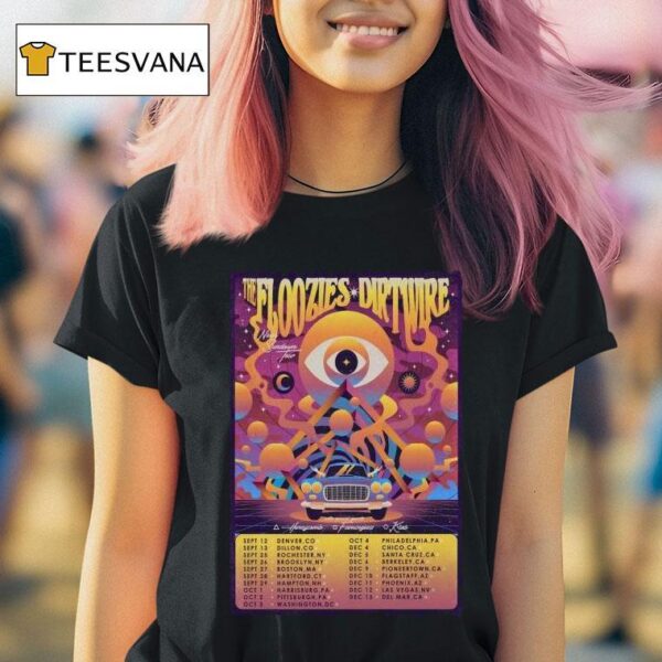 The Floozies And Dirtwire Neon Sundown Tour Dates T Shirt