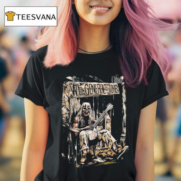 Warren Lotas Wl General Skeleton Guitar T Shirt