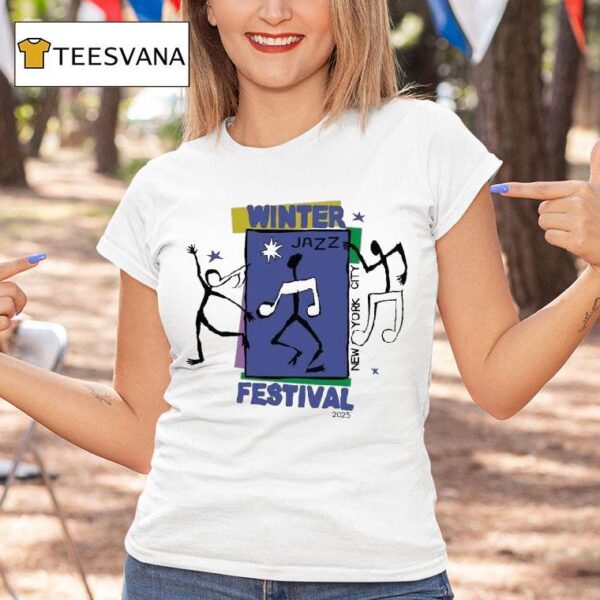 Winter Jazzfest New York City Soul Dancing Notes Artist Lineup T Shirt
