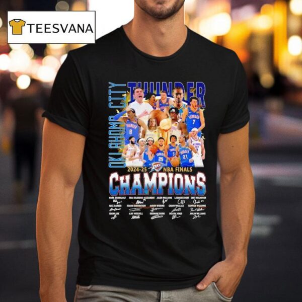Oklahoma City Thunder Nba Champions Finals Team Signatures T Shirt