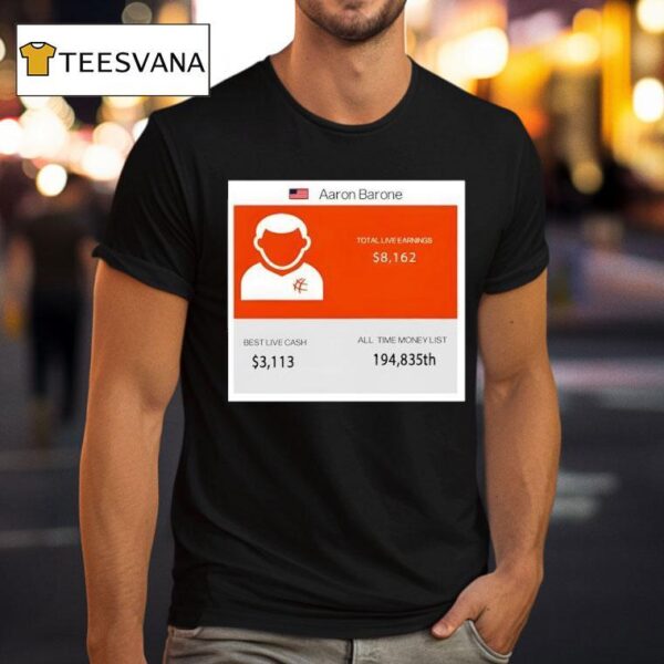 Aaron Barone Total Live Earnings T Shirt