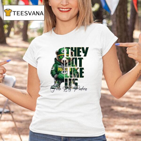 Bear Green Bay Packer They Not Like Us T Shirt