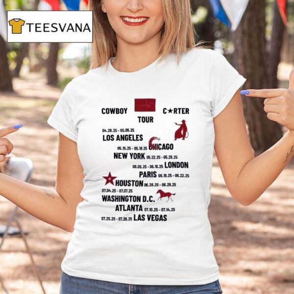 Beyonc Cowboy Carter Tour Los Angeles Chicago New York London Paris Houston Washington T Shirt