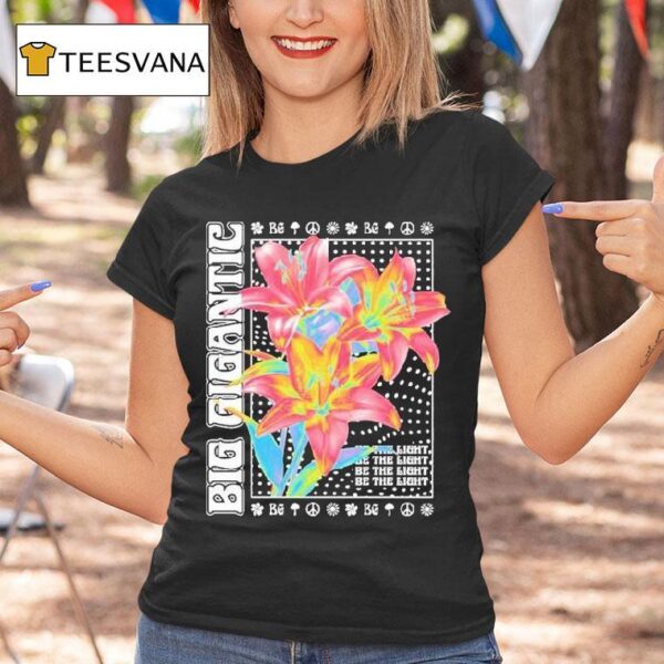 Big Gigantic Be The Light Floral Fluorescence Album T Shirt