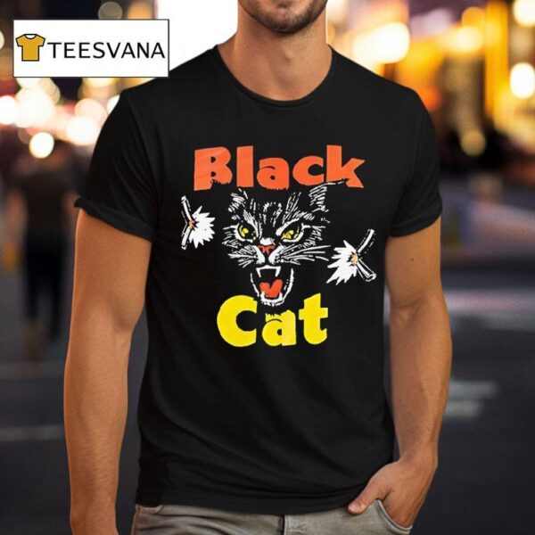 Black Cat Scratchy T Shirt