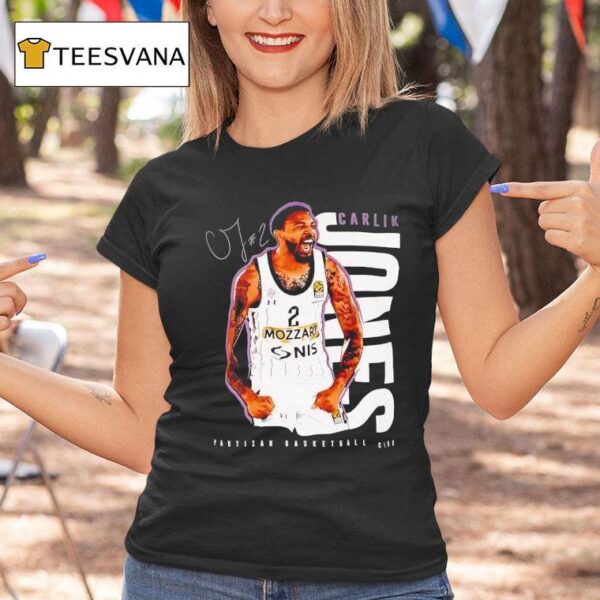 Carlik Jones Kk Partizan Nis Basketball Club Signature T Shirt