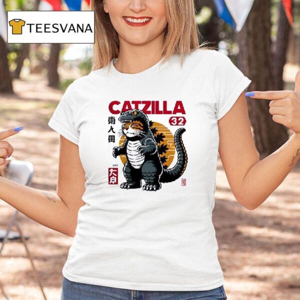 Catzilla Vintage Wash Japanese T Shirt