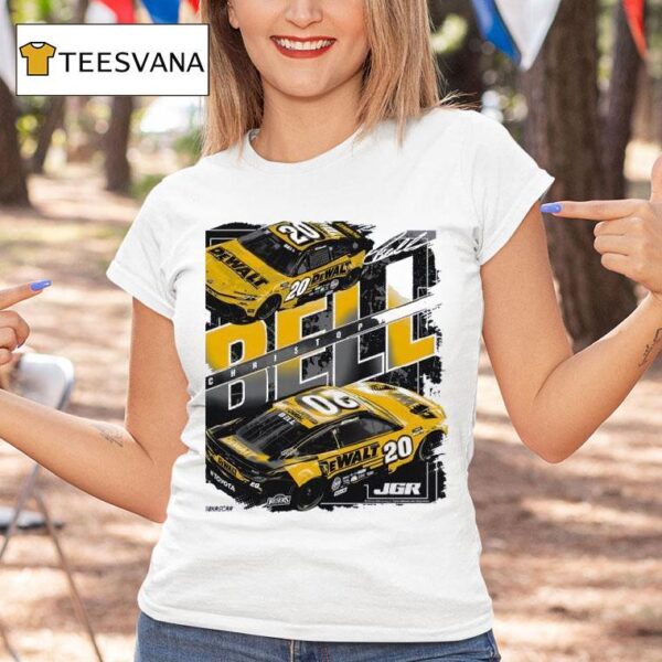 Christopher Bell Joe Gibbs Racing Team Collection Dewalt Car Signature T Shirt