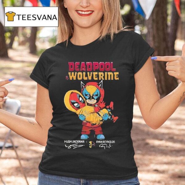 Deadpool And Wolverine Ryan Reynolds X Hugh Jackman Signature T Shirt