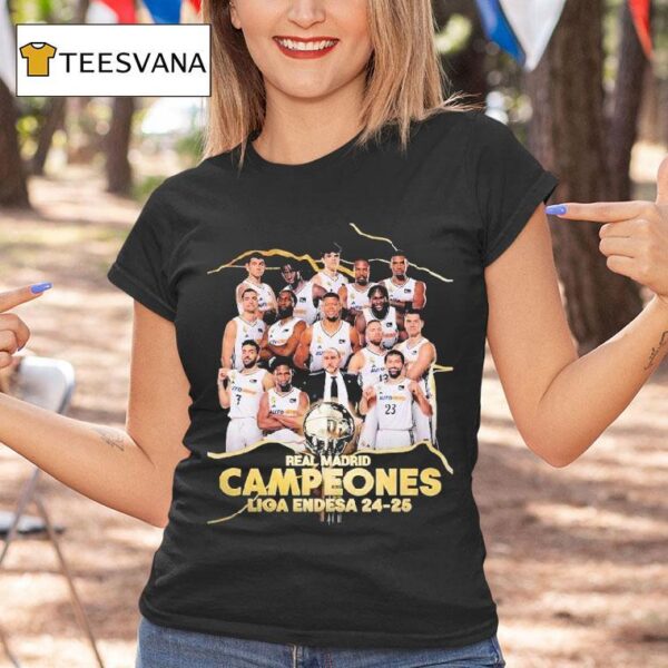 El Real Madrid Baloncesto Se Corono Campeon De La Liga Endesa T Shirt