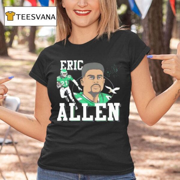 Eric Allen Philadelphia Eagles Player Graphic Signature T Shirt