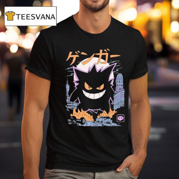 Gengar Dark Ghost Kaiju Pokemon Japanese Anime T Shirt