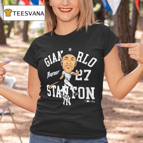 Giancarlo Stanton Bigfoot New York Yankees Caricature T Shirt