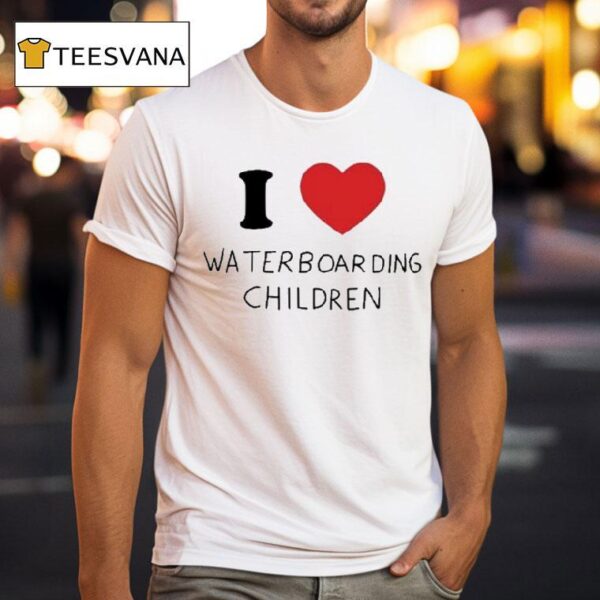I Love Waterboarding Children T Shirt