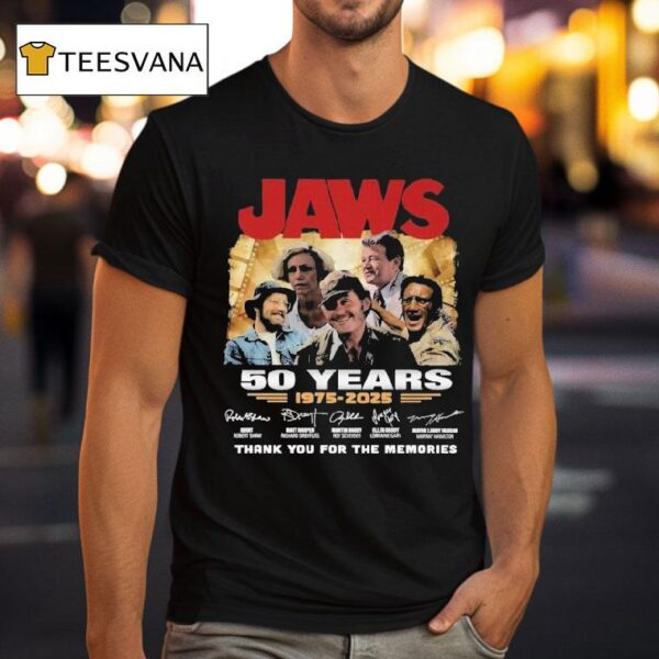 Jaws Years Thank You For The Memories Signatures T Shirt