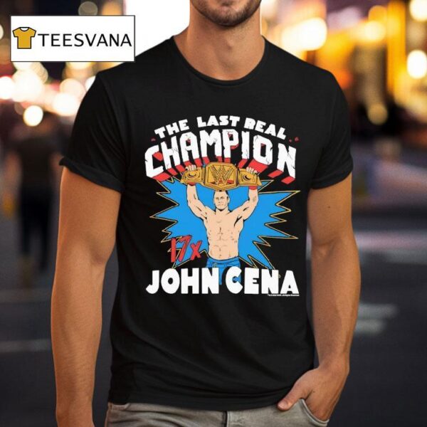 John Cena The Last Real Champion Wwe X Cartoon T Shirt