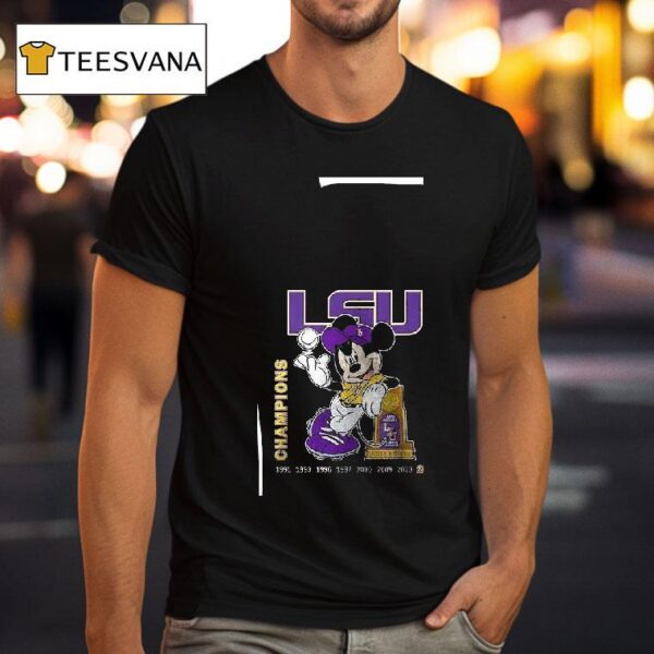 Lsu Tigers National Champions Mickey Baseball Trophy T Shirt