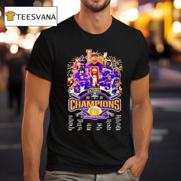 Lsu Tigers Baseball Ncaa National Champions Signatures T Shirt