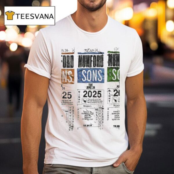 Mumford Sons June Budweiser Stage In Toronto On T Shirt