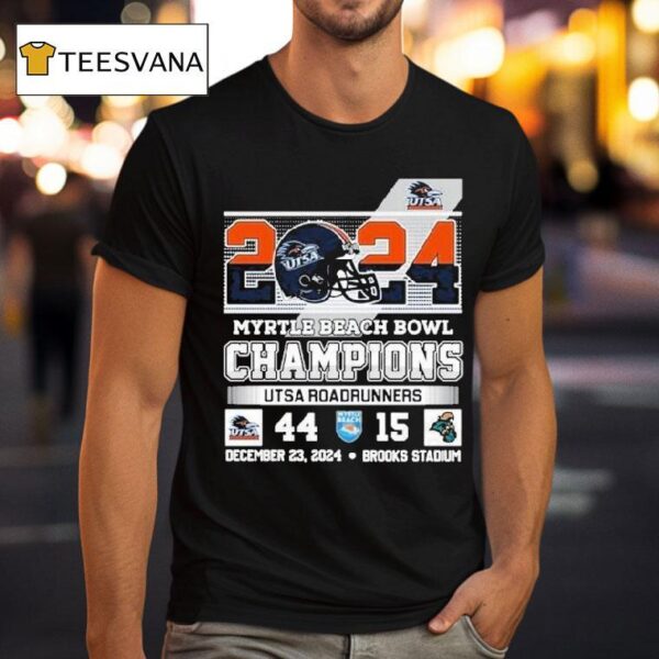 Myrtle Beach Bowl Champions Utsa Roadrunners Brooks Stadium T Shirt