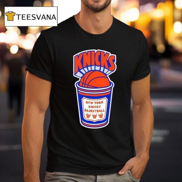 New York Knicks Logo Coffee Cup Vintage T Shirt