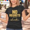 No Regrets Boston City Skyline T Shirt