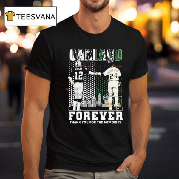 Oakland Athletics X Las Vegas Raiders Signature Thank You For The Memories T Shirt